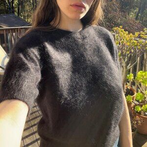 Michael Kors black angora top